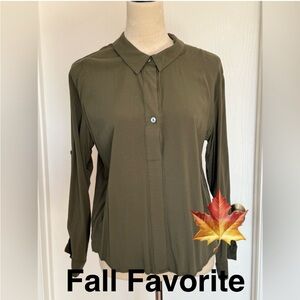 A New Day Olive Green Women's Top